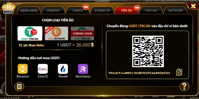 Phương thức giao dịch nhanh qua tiền ảo