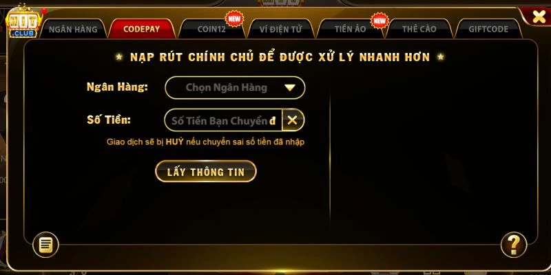 Phương thức nạp tiền Hitclub nhanh gọn